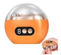 Cortauñas eléctrico con luz LED y recolector de polvo - Cortauñas automático recargable para bebés, niños, personas mayores y adultos, naranja, automático para bebés