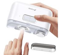 Cortaúñas eléctrico, cortaúñas 2 en 1, cortaúñas automático de 2 velocidades, lima de uñas con luz, juego de manicura para mujeres, cortaúñas para bebés, niños, personas mayores, manos débiles