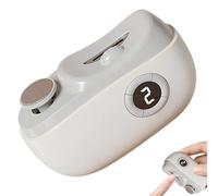 Cortaúñas eléctrico de 2.6 x 1.25 pulgadas, recargable por USB, cortaúñas LED con ajustes de 3 velocidades y almacenamiento de restos para el cuidado de ancianos, viajes, hogar