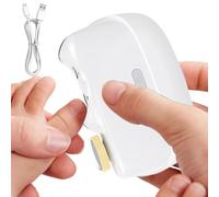 Cortaúñas eléctrico: doble velocidad antipellizco con almacenamiento de pulido y luz LED | Para bebés, niños, adultos, personas mayores, colores de accesorios al azar.