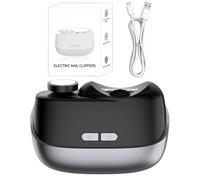 Cortaúñas eléctrico, esmalte de uñas de seguridad de 2 velocidades, con luz LED, cortador eléctrico de uñas, diseño de almacenamiento de restos de uñas, para mujeres y hombres