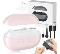 Cortaúñas eléctrico inteligente 3 en 1, cortaúñas grueso multifuncional, cortaúñas indoloro y pulido ligero, para movilidad limitada, carga USB, 2 velocidades (Rose)