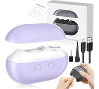 Cortaúñas eléctrico inteligente 3 en 1, cortaúñas grueso multifuncional, cortaúñas indoloro y pulido ligero, para movilidad limitada, carga USB, 2 velocidades (Violet)