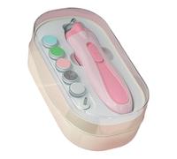 Cortaúñas eléctrico, lima de uñas para bebé, kit de búfer con luz LED, funciona con pilas, antipellizcos, juego de cuidado de manicura para recortar el hogar, niños, niñas y bebés