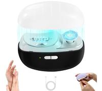 Cortauñas eléctrico mejorado 3 en 1 automático, con pulido, almacenamiento de polvo y luz LED, regalos para mujeres, hombres, madres, niños, adultos, personas mayores, bebés (B)