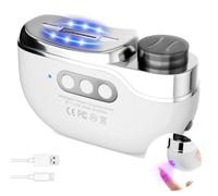 Cortaúñas eléctrico mejorado, recortador de uñas de 3 velocidades, recargable con luz LED y almacenamiento de clip, recortador de uñas eléctrico, adecuado para bebés, ancianos, niños, cortaúñas