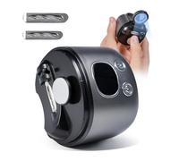 Cortauñas Eléctrico Recargable con Luz LED y Lupa 2,5X - Lima de Uñas Eléctrica 3 en 1, Recogedor de Residuos, 2 Cabezales para Adultos y Personas Mayores (Negro mate)