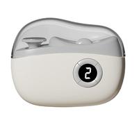 Cortaúñas eléctrico, recargable por USB, silencioso, 3 velocidades, LED, almacenamiento de restos integrado, para el cuidado del bebé, ancianos, ancianos, manicura