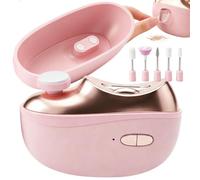 Cortauñas Eléctricos, Limas De Uñas Eléctrica Para Personas Mayores, Rosa | 2 Velocidades Ajustables, Cortauñas Eléctrico Recargable Con Luz LED, 5 Cabezales De Pulido Y Estuche De Almacenamiento