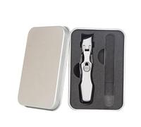 Cortaúñas en ángulo - Juego de profesional,Cortaúñas de acero inoxidable para uñas gruesas, con estuche de hierro y de uñas de vidrio, excelente regalo Lambo