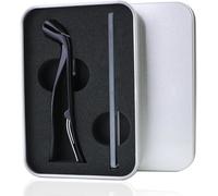 Cortauñas Ergonómico con Cabeza en Ángulo, Cortauñas de Acero Inoxidable Ultra Afilado con Diseño de Codo, Juego de Cortauñas de Manicura con Agarre de Gran Apertura, Con Lima para Uñas Nano (Negro)