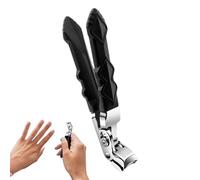 Cortaúñas ergonómico, cortaúñas de fácil clip - Cortadora ergonómica de borde de uñas con mango largo,Cortador de uñas a prueba de salpicaduras, herramienta de manicura profesional para hombres, mujer