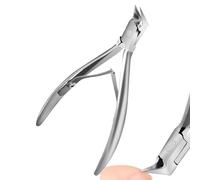 Cortaúñas grueso de acero inoxidable con punta puntiaguda | Cortaúñas de dedos de los pies con mandíbula ancha, herramientas de manicura de para hombres y mujeres