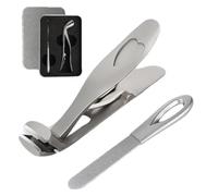 Cortaúñas grueso para hombres, cortaúñas para uñas gruesas, cortador de uñas grande de acero inoxidable, cortaúñas, antisalpicaduras, cortaúñas con mandíbulas anchas para hombres,