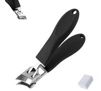 Cortaúñas inclinado antisalpicaduras con apertura de mandíbula ancha, cortaúñas inclinado, recortador de uñas sin salpicaduras para hombres, cortaúñas curvado para personas mayores, adultos, mujeres y