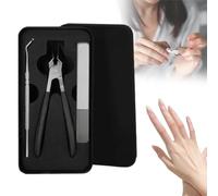 Cortaúñas inclinado antisalpicaduras con apertura de mandíbula ancha, juego de cortaúñas inclinado para el hogar, juego de cortaúñas inclinado (negro)