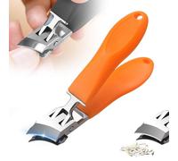 Cortaúñas inclinado antisalpicaduras con apertura de mandíbula ancha, mango largo a prueba de salpicaduras, cortaúñas para uñas encarnadas, cortaúñas de boca ancha, cortaúñas inclinado para el hogar