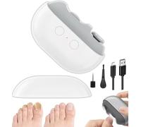 Cortaúñas Inteligente para Personas Mayores, Herramienta Eléctrica Cuidado Uñas Con Luz Led, Eléctrica Ajustable Para Bebés, Adultos y Ancianos,Regalo de San Valentín para chicas (White)