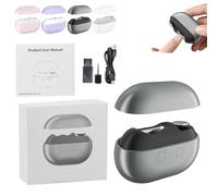 Cortaúñas inteligente Vueeze Easyclip - Glosrity/Pubyfun Easy Clip 3 en 1, cortaúñas inteligente multifuncional, Vueeze EasyClip, recargable por USB, con luz LED for adultos mayores.(Black)