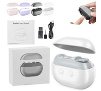 Cortaúñas inteligente Vueeze Easyclip - Glosrity/Pubyfun Easy Clip 3 en 1, cortaúñas inteligente multifuncional, Vueeze EasyClip, recargable por USB, con luz LED for adultos mayores.(White)