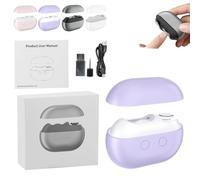 Cortaúñas inteligente Vueeze Easyclip - Glosrity/Pubyfun Easy Clip 3 en 1, cortaúñas inteligente multifuncional, Vueeze EasyClip, recargable por USB, con luz LED for adultos mayores.(Purple)