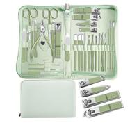 Cortaúñas Juego de cortaúñas for manicura 30 en 1 de color verde primavera, nuevo, de acero de alta calidad, for el hogar, cortaúñas y pedicura Set De Manicure y Pedicure(Green)