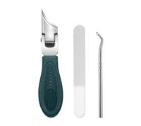 Cortauñas, Kit de Cuidado de Uñas de Águila | Tijeras Inclinadas con Filo Precision, 3 Piezas en Caja | Acero Forjado, Cizalla Ultraafilada, Mango Ergonómico | Perfecto para Hogar