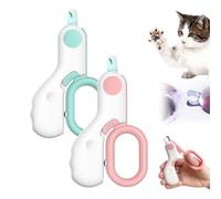 Cortaúñas LED para mascotas, recortador de uñas para gatos actualizado 2025 con luz, cortadora portátil para perros, gatos, mascotas pequeñas, ayuda a evitar la línea de sangre y el corte excesivo