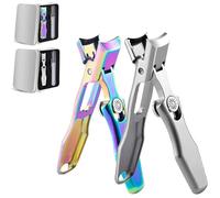 CortaúñAs Mighty Clip Con Lima De Captura,CortauñAs Pies Profesional Para Hombres/Mujeres,CortaúñAs De Alta Resistencia Para UñAs Gruesas,Adecuado Para CortauñAs Pies Para Personas Mayores (2pcs-B)