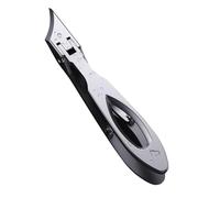 Cortaúñas oblicuo de acero inoxidable, herramienta de pedicura antipulverización con canal de corte oblicuo, cómodo mango sin deslizamiento, baño de viaje, baño de negocios, viaje al aire libre