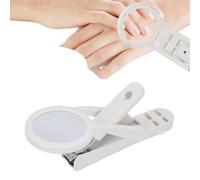 Cortaúñas para Ancianos con Lupa Acero Inoxidable Ajustable Uña de los Pies Cortador de Uñas Cuidado para Ancianos Bebé(blanco)