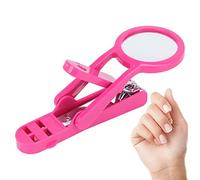 Cortaúñas para Ancianos con Lupa Acero, Inoxidable Ajustable Uña de los Pies Cortador de Uñas Cuidado para Ancianos Bebé(Rosa roja)