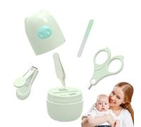 Cortaúñas para bebé, juego de uñas para bebé, diseño de dibujos animados, para manicura y, lima de uñas y pinzas con caja de almacenamiento, accesorios para madres para niños pequeños