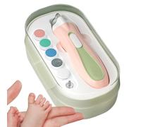 Cortaúñas para bebés, juego de cuidado profesional eléctrico para bebés con cubierta antipolvo, luz LED automática, cortaúñas recargable para niños, herramienta de aseo y segura, hogar y viajes