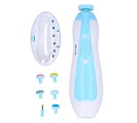 Cortaúñas para Bebés, Kit de Cortaúñas Eléctrico Seguro Contra la Carne para Bebés con Cabezales de Repuesto Adicionales para Dedos de los Pies y Uñas de Niños Recién Nacidos de 0 a 3 Años(Azul)