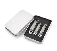 cortaúñas para decoración de uñas con caja, juego de recortadores de manicura y pedicura, herramientas de cuidado de cortadores de uñas de acero inoxidable, 89 con caja, A