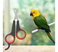 Cortauñas para Loros, Herramienta de Aseo para Animales Pequeños, Acero Inoxidable, Ligera, para Jaula de Pájaros, Rojo y Negro, 4,6x2,4x0,2 Pulgadas