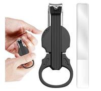 Cortaúñas para uñas gruesas, con lente de aumento - Tijeras 2 en 1 con forma de violín con abrebotellas para manicura y, uso diario, casa, viaje, niños