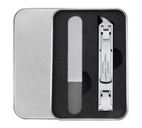 Cortauñas para uso doméstico Cortaúñas de acero inoxidable Juego de cortaúñas biselados a prueba de salpicaduras para hombres y mujeres, Plata 2, juego de piezas