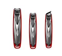 Cortauñas Pies Nail Cutter Alicate Cortauñas Alicates Uñas Pies Corta Uñas Adulto Profesional Uñas Gruesas Kit Anti-salpicaduras De Uñas Portátil Acero Inoxidable (red,7x1.7cm)