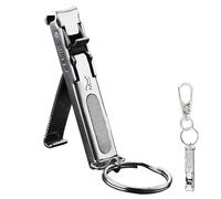 Cortaúñas plegable, cortaúñas de acero inoxidable, cortadores de uñas portátiles, diseño plegable que hace que sea fácil de llevar, 12 mm x 60 mm, para hombres y mujeres