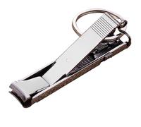 Cortaúñas plegable: cortaúñas de acero inoxidable para hombres, cortaúñas portátiles con limas de uñas y llavero, diseño de viaje ultradelgado, cortador de uñas plegable, manicura de bolsillo