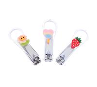 Cortauñas Portátil Profesional de Acero Inoxidable y Abs, 3 Piezas | Estilo de Dibujos Animados Surtido, Ligero para Viaje, Herramientas de Manicura, Uso Doméstico y Obsequio Estilo Aleatorio