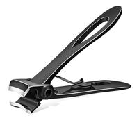 Cortaúñas profesional de acero al carbono, color negro y plateado, para reparar dedos del pie, color negro
