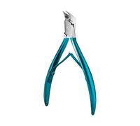Cortaúñas profesional de acero inoxidable con hoja angular de 120 grados, mango ergonómico, cortaúñas para pies, herramientas de pedicura, color azul