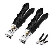 Cortaúñas Vianys Orthoclip, Goowebs Orthoclip y Clipmaster Pro: mordaza ancha y mango largo for personas mayores. Cortaúñas ultra afilado de acero inoxidable(Flat Mouth*2)