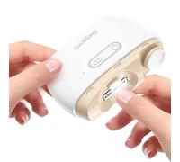 Cortaúñas y pulidor eléctrico 2 en 1, recortador de uñas seguro de 2 velocidades para todas las edades, cortaúñas automático recargable con luz, juego de manicura para bebés, niños, personas mayores y