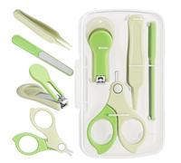 Cortaúñas y Tijeras para Bebé recién nacido, Kit de Uñas de Bebé 4 en 1 Juego de Cuidado de Uñas para Bebés con Caja de Almacenamiento Que Cortaúñas Tijeras Palillos para Bebés