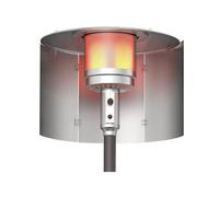 Cortavientos de aluminio para accesorios de calefacción de gas, resistente a la corrosión, fácil instalación, solución de calefacción de jardín, protección contra el viento de aluminio, para
