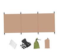 Cortavientos de tela Oxford de 98x28 pulgadas para acampar al aire libre, bloqueador de viento con clavos para el suelo, bolsa de almacenamiento para cuerdas de viento, pantalla de privacidad para to